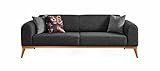 Baumann Wohndesign Schlafsofa »Oslo 3-Sitzer skandinavische Schlafsofa ***5 Jahre Garantie*** (Dunkelgrau)