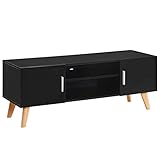 Möbel TV Schrank schwarz 120x40x46cm Größe MDF