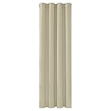 Deconovo Vorhang Blickdicht Vorhänge Lärmschutz Gardinenschal Verdunklung Ösen Thermovorhang Kälteschutz Thermo gegen Kälte Thermogardine Hitzeschutz, 183x132 cm(HöhexBreite), Beige, 1 Stück