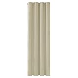 Deconovo Verdunkelungsvorhang mit Ösen Thermovorhang Thermogardinen Thermovorhang Kälteschutz Thermo gegen Kälte Thermogardine Hitzeschutz, 214x132 cm(HöhexBreite), Beige, 1 Stück