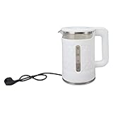 Wasserkocher, EU-Stecker, 220 V, Sicher, 2000 W, Warmwasserbereiter mit Sockel für die Küche für Kaffee (Weiss)