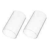 BESPORTBLE 2 Stücke Kerzengläser Winddicht Kerzenhalter Glaszylinder Teelichtgläser Kerzenglas Klar Teelichtglas Windlicht Candle Holder Kerzenschirme 15X8cm