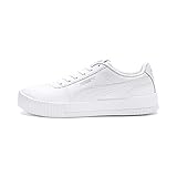 PUMA Damen Carina L Sneakers, White White Silver, 39 EU