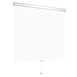 deko-raumshop Thermorollo Verdunkelungsrollo Springrollo Mittelzugrollo Schnapprollo Rollo Breite 62 bis 242 cm Höhe 180 cm Stoff verdunkelnd lichtundurchlässig Thermo Vorhang (240 x 180 cm, Weiß)