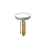 Qrity Pop Up Ablaufventil 38mm, Push-Open Ventil Abflussgarnitur, Ablauffilter Badstöpsel, Pop-Up Click Clack Waschbeckenstöpsel, Abflussgarnitur aus Messing, Abflussstopfen für Spülbecken