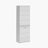 xonox.home X18A9611 Linus Garderobenschrank Flur, Dielenschrank Weiss Hochglanz