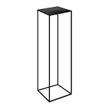 Blumenständer Ständer Aus Metall Modernes Loft Industriell Plant Stand für Blumentopf (24 x 24 x 100H cm, Schwarz)