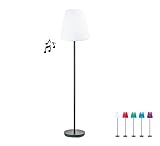 SCHWAIGER 661828 LED Solar Außenlampe mit Bluetooth Lautsprecher Stehleuchte Musikbox Outdoorlicht 1,5m Akkubetrieben IP44 Spritzwassergeschützt Kabellos Micro-USB inkl. Fernbedienung