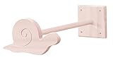BioKinder Betthimmel-Halter Schnecke Himmelstange Mobilehalter Betthimmelhalterung aus zertifiziertem Massivholz Kiefer Steinrosé lasiert, L 44 cm