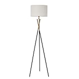 YFQHDD LED-Stehleuchte, Stoff-Lampenschirm, Stativ, Stehleuchte for Wohnzimmer, Schlafzimmer, Standleuchte, Heimdekoration, Leuchten (Color : D, Size : UK)