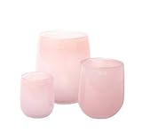 Dutz Collection | Barrel Deko Glas Vase Old Rose H 18 cm D 14 cm Blumenvase Windlicht | Mundgeblasen | Tischdeko Frühling Sommer