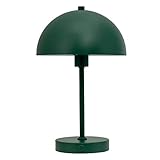 mokebo® LED Tischlampe kabellos, Akku Tischleuchte aufladbar mit USB-C & dimmbar 'Der Leuchtturm', Vintage Leselampe & Nachttischlampe grün Metall mit Batterie, Schreibtischlampe mit warmweißem Licht