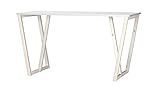 WNM Schreibtisch mit Großer Tischplatte Kinder Jungen Mädchen Casper - Schreibtisch für EIN Jugendzimmer - Wasserfeste Oberfläche - Komfortablen Lernraum - 138x60 cm - Weiß