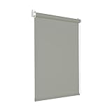 Victoria M. Tenebra Verdunkelungsrollo Rollo Fensterrollo Klemmrollo, Sichtschutz, Verdunkelnd, Ohne Bohren inkl. Montagematerial, 160 x 160 cm, Grau
