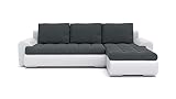 Sofini Ecksofa Tokio VI mit Schlaffunktion! Best Ecksofa! Wohnlandschaft mit Bettkasten! (Cas 574+ Soft 17 Rechts)