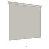 deko-raumshop Springrollo Mittelzugrollo Schnapprollo Rollo Beige Breite 60-240 cm Länge 180 cm Blickdicht Lichtdurchlässig Sonnenschutz Sichtschutz (212 x 180 cm)