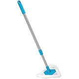 Mehrzweck-Reinigungsmopp, dreieckig, Mikrofaser, ausziehbar, 55-90 cm, für Küche und Bad Ideal für Glas und Fliesen (3)