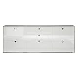 trendteam smart living Infinity Sideboard, Weiß Hochglanz lackiert, 219 x 77 x 42 cm