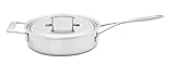 demeyere Industry niedrige Sauteuse / Stieltopf mit Deckel 28 cm, 48428 A+48528, Silber