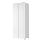 Lomadox Kleiderschrank Drehtürenschrank in weiß Hochglanz, B/H/T ca. 80/200/52 cm