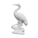 Veemoon 1 Stück Kranich-Ornament Heimdekoration Couchtisch Tischdekoration Trendige Heimdekoration Keramik-Vogelstatue Ornamente Vögel Porzellanfiguren Haushaltskran-Ornament