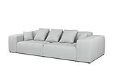 MICADONI - Sofa Margo – 3-Sitzer – Strukturstoff – Hellgrau