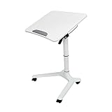 ZABEES Klappbare Tabletttische, beweglicher stehender Computertisch, verstellbare Haushalts-Büroschreibtische, Gaming-Tisch, manuelles Heben mit Luftdruck
