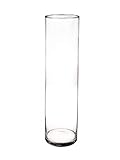 INNA-Glas Große Glasvase Zylinder Sanya AIR, klar, 60cm, Ø15cm - Hohe Vase/Glas Bodenvase