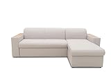 DOMO. collection Ecksofa, Eckcouch mit Schlaffunktion und Bettkasten, Couch, Schlafcouch, Sofa in L-Form, Silber, 244 x 155 cm