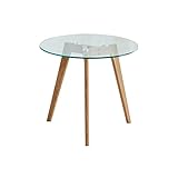 Wohnzimmertische Moderner hölzerner Couchtisch Kreativer Glas Beistelltisch Sofa Ecktisch Wohnzimmer Schlafzimmer Balkon Seitenkabinett Couchtisch (Color : A)