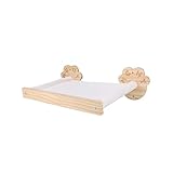 LOVIVER Katzen-Regalbett, Katzen-Wandbett, Katzenhaus, platzsparend, aus Holz, zum Aufhängen, Katzennestbett, Kätzchenbett zum Spielen, Schlafen, Haustier,