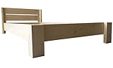 LIEGEWERK Bett Designbett mit Kopfteil 120x200 cm Massivholzbett Holz 120 Holzbett (120cm x 200cm)
