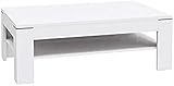 FORTE Snow Couchtisch, Holzwerkstoff, Weiß matt, 120 x 75 x 43 cm