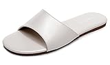 VenusCelia Flache Sandale für Damen, Weiss/opulenter Garten, 41 EU