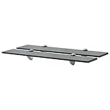 ECLAY Home Sets mit schwebenden Regalböden, 2 Stück, Glas, 60x20 cm, 8 mm