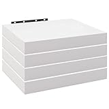 WOLTU 4X Wandregal Wandboard Bücherregal Regale für Deko Wandablagen aus MDF Holz, 4er Set Hängeregal Weiss, 25x23x3,8cm RG9365ws-4