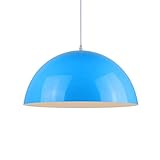 HAIIQU Gelbe Hängelampe Für Bar Hängelampe In Kuppelform, Macaron-Farben-Pendelleuchte Im Nordischen Stil Höhenverstellbare Industrielle Kronleuchter Für Esszimmer, Schlafzimmer, Bar, Büro