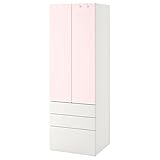 Ikea PLATSA/SMÅSTAD Kleiderschrank, 60x57x181 cm, Weiß blassrosa/mit 3 Schubladen