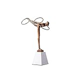 WQQLQX Statue Figuren Skulptur Metall Statuen Handwerk Ornamente Möbel Wohnzimmer Fernseher Kabinett künstlerische Gymnastik Skulpturen