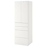 Ikea PLATSA/SMÅSTAD Kleiderschrank, 60x57x181 cm, weiß / mit 4 Schubladen
