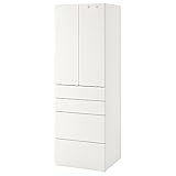 Ikea PLATSA/SMÅSTAD Kleiderschrank, 60x57x181 cm, weiß / mit 4 Schubladen