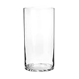 BUTLERS Pool zylindrische Vase - Vase aus Glas | Zylindrische Glas-Vase | Breite 15 x Tiefe 15 x Höhe 30 cm