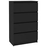 vidaXL Sideboard Kommode Anrichte Schrank Schwarz 60×35×98,5 cm Holzwerkstoff