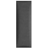 Wandpaneele 3D 30 x 90 cm gepolstert – für sehr einfache Selbstmontage, aus Velourstoff, mit weicher Füllung, Farbe Dunkelgrau – Kopfteil als Dekoration für Schlafzimmer, Büro, Kinderzimmer, Diele