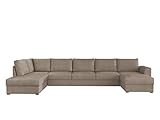 Ecksofa Wilma Large für große Räume, 2 Bettkasten und Schlaffunktion, Schlafsofa, Bettsofa vom Hersteller, Eckcouch, Polsterecke Sofa, Couch, Couchgarnitur Wohnlandschaft (Solo 253, Seite: Links)