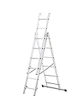 Drabest Aluminium Vielzweckleiter 3x6 Stufen Klappbare Leiter max 150kg