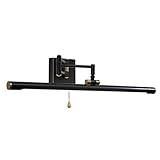 WRMING LED Spiegellampe Badezimmer mit Schalter Vintage Messing Spiegelleuchte Retro Verstellbar Badleuchte 7W Neutralweiß 4000k Bad wandleuchte für Spiegelschränke und Spiegel, 35cm, 560lm,Schwarz