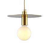 ZORQ Ultradünne Pendelleuchte Mit Metall Retro-Pendelleuchte In Schwarz E27-Einzelkopf-Hängelampe Industrielle Retro-Deckenleuchterleuchten Für Fast-Food-Restaurants, Bürolicht