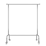 Garderobenständer Rollender Kleiderständer, Freistehende Kleiderständer Zum Aufhängen Von Kleidung, Kleiderablage Aus Edelstahl Mit Rollen, Tragbare Kleiderstange Für Schlafzimmer U(Size:100X40X160CM)