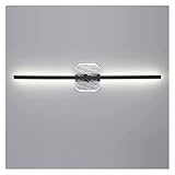 Wandleuchte, Badezimmer, LED, Haushalt, Badezimmer, Badewanne, Waschtisch, Make-up, lange Streifenlampe, schwarzes LED-Spiegellicht (Farbe: dreifarbiges Licht, Größe: 61 cm) (weißes Licht 41 cm)
